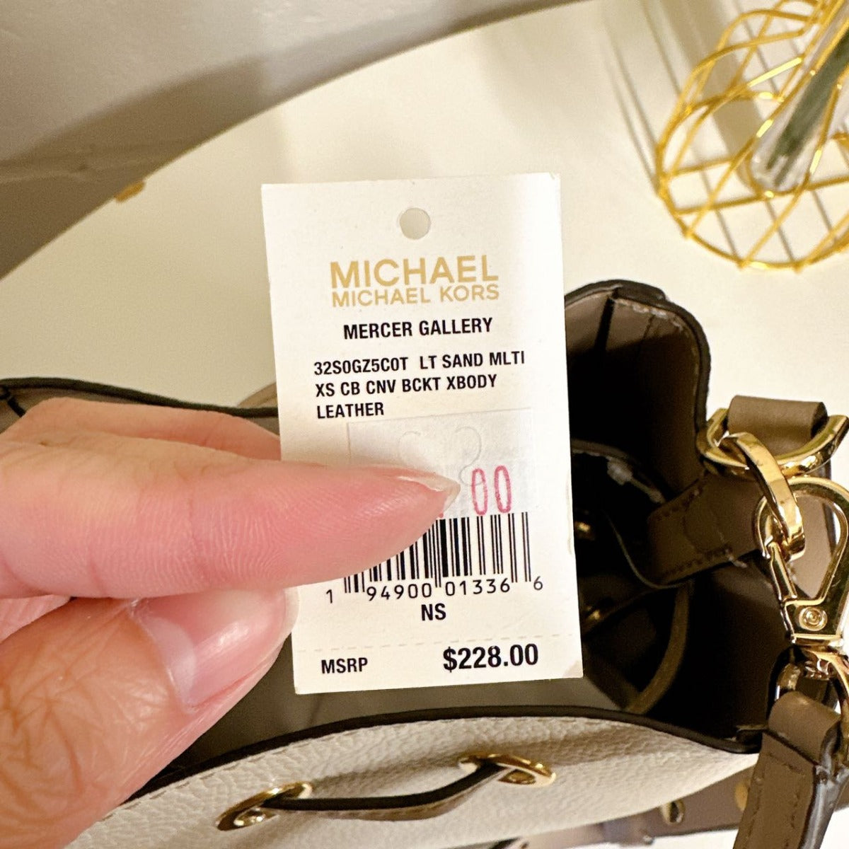 Michael Kors 32S0GZ5C0T Mercer Gallery Xsmall Soft IN Leather Sand Multi Michael Kors 32S0GZ5C0T Mercer Gallery Xsmall Soft IN Leather Sand Multi